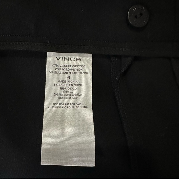 Vince. Women Black Tapered Leg Stove Pipe Stretch Knit Pants Size 6 #V077921498 - Picture 9 of 12